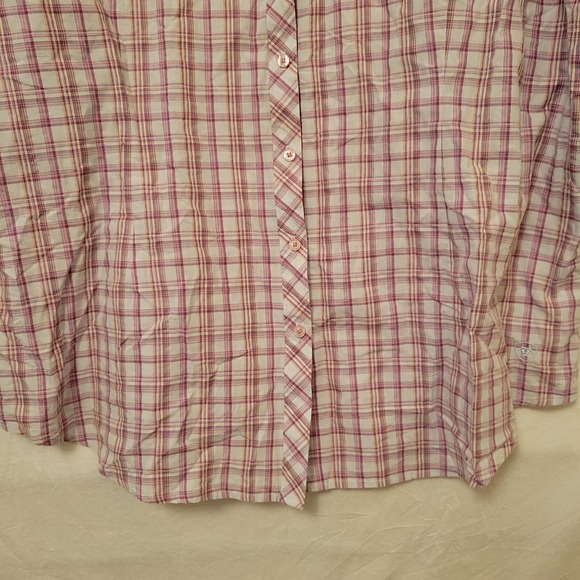 Ariat Pro Series Blouse Sz XXL Western Button Up Longsleeve Pink Purple Sparkle - Picture 5 of 16
